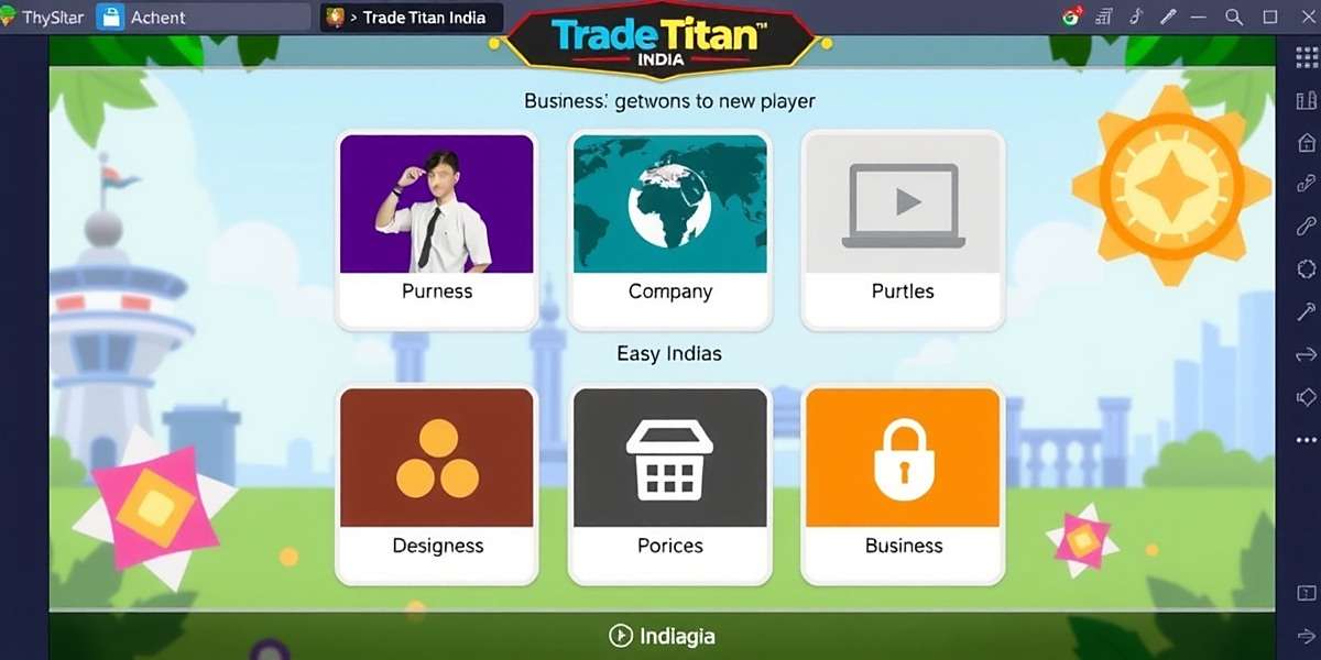 Trade Titan India - Starting Business Options Trade Titan India starting screen showing various business options for new players